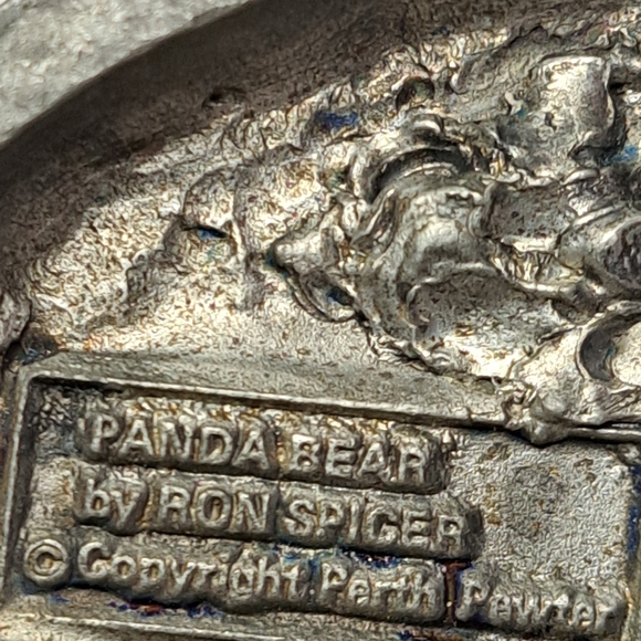 Vintage Pewter figure. Panda Byron Spicer - Picture 4 of 4